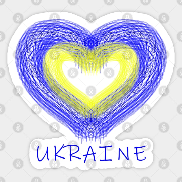 Support Ukraine Ukrainian Flag Heart Sticker by Ankerd